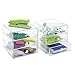 iDesign 3-Drawer Multipurpose Storage Container with Knobs, Clear, 2 Pack