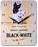 Eigenschaften shark-toys  / Black & White - Nostalgische Uhr aus Blech - Wanduhr Blechuhr - Scotch Dog Hund Geschenk Sammler Nostalgie Küche Clock Blechschild Schild