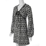 Funky People Empire Waist Printed Knit Dress (Medium, Grey) Reviews