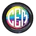 Wham-O Custom Initials Rainbow Monogram Ultimate Frisbee Disc - 175g, Black