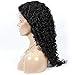 Unprocessed Natural Black Color Brazilian Virgin Human Hair Kinky Curly Full Lace Front Wig