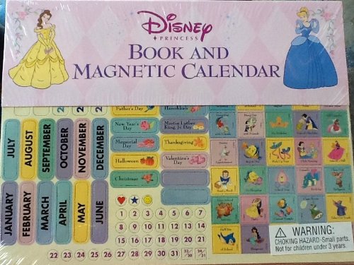 Magnetic Disney Princess Calendar Book ~ Undated, Reusable Year After Year ~ Excellent Collection Gift