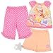Disney Princess Three Piece Pajama Set for Toddler Girls