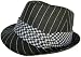 Fedora Low Profile Lightweight Woven Paper Rex Trilby with Pleated Gingham Hat Band