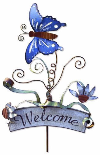 Sunset Vista Designs Enchanted Garden Collection Butterfly Motion Yard Stake