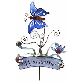 Sunset Vista Designs Enchanted Garden Collection Butterfly Motion Yard Stake by 