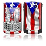 Puerto Rican Flag Design Protective Skin Decal Sticker for Blackberry Curve 8300/ 8310/ 8320 Cell Phones