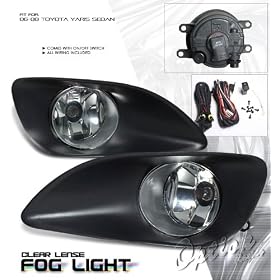 Clear OEM SPEC. Fog Light - Toyota Yaris 4-Door 2006-2008 (With Wiring Kit)
