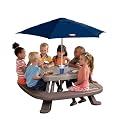 Little Tikes Fold and Store Picnic Table with Market Umbrella