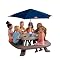 Little Tikes Fold and Store Picnic Table with Market Umbrella
