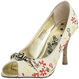 Naughty Monkey Womens Flower Power Pump,Beige,10 M