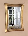 42"x30" Contemporary Antique Gold Frame Beveled Wall Mirror