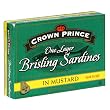 Crown Prince One Layer Brisling Sardines in Mustard; 3.75-Ounce Cans (Pack of 12)