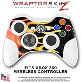 Metal Flames Skin by WraptorSkinz TM fits XBOX 360 Wireless Controller (CONTROLLER NOT INCLUDED)