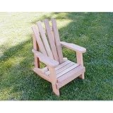 Cedar Child Size Wide Slat Adirondack Chair (Natural) (25H x 19.5W x 18.5D)