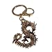 Dragon Purse Charm Keychain Gold Crystals