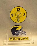 Michigan Wolverines College Desk Clock