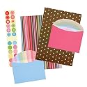 Chocolate Dots & Stripes Write Away Stationery