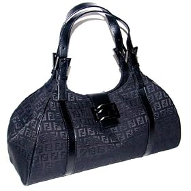 Fendi Black Zucchino Sporty Handbag 8BR463-JQ5-F0QA1
