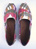 Toms Shoes Red Plaid