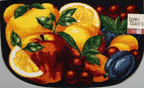 LIVING CLASSICS FRESH FRUIT SLICE KITCHEN RUG