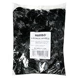 Haribo Gummi Candy, Black Licorice Wheels, 5-Pound Bag