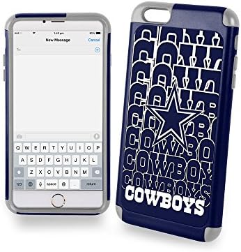 Forever Collectibles Dual Hybrid 2-Piece TPU Case for iPhone 6 Plus - Retail Packaging - Dallas Cowboys
