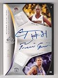 CHRIS TAFT FRANCISCO GARCIA 2006-07 SP Game Used Authentic Fabrics Dual AUTOGRAPH JERSEY Card #47 of only 50 Made! Golden State Warriors Sacramento Kings Basketball