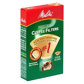 Melitta #PA1-40NB 40PK#1 Cone Coffee Filter by MELITTA
