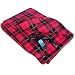 Heated Fleece Travel Electric Blanket - 12 Volt - Red Plaid
