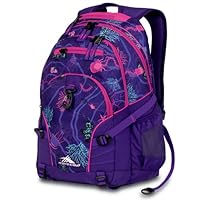 High Sierra Loop Backpack, Purple Print, 19x13.5x8.5-Inch