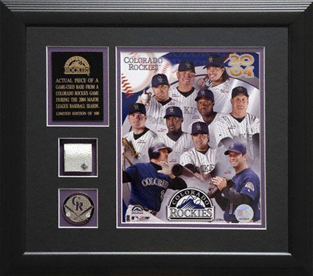 Buy Colorado Rockies 2004 A Piece of the Season Framed 8x10 Team Photograph with Game Used Base by Mounted Memories