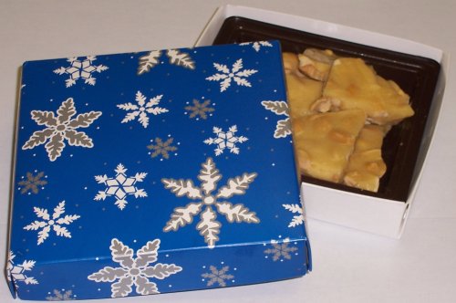 Scott's Cakes 1 2 lb Peanut Brittle in a Snowflake Box by Scott's Cakes
