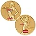 Female Heads or Tails Flip Challenge Coin
