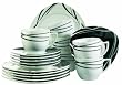 Domestic 920666 Madonna Porzellan Kaffeeservice 18-teilig mit je 6 Tassen, Untertassen, Dessertteller
