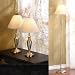 2 Nightstands Black Wood Two Drawer and Shelf Side Table