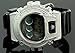 Ice Plus Mens Diamond Shock Style Watch White Case Black Band MG-1