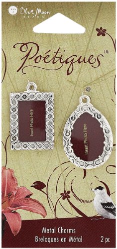 Blue Moon Poetiques Metal Photo Frame Charms, 