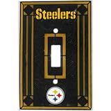 Pittsburgh Steelers Art Glass Light Switch Plate Cover