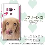 Xperia acro HD SO-03D/IS12S対応 携帯ケース【376ラブリーDOG『ミニチュアダックス』】 ダックス