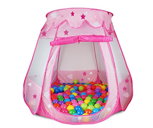 ilovebaby Pink Princess Tent Indoor and Outdoor Breathable Mesh Material- Possibility of 1 to 5 Years Old Children Tent