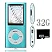 Tomameri Blue Portable MP4 Player MP3 Player Video Player with Photo Viewer , E-Book Reader , Voice Recorder with 32 GB Micro SD Card