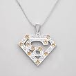 Necklace With 1.60ctw Precious Stones - Genuine Citrines and Topazes Made in 925 Sterling silver. Total item weight 11.0g Length 18in