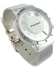 Youyoupifa White Dial Sliver Stainless Steel Strap Quartz Watch