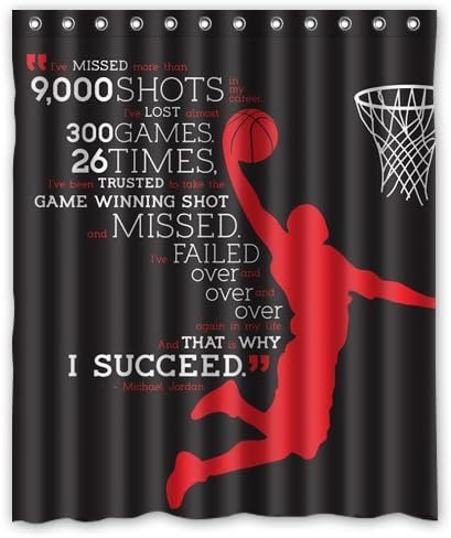 Bloomy Summer Michael Jordan Shower Curtain 60 Inch