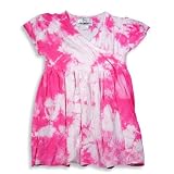 SILVER PONY - Silver Pony - Toddler Girls Short Sleeve Tie Dye Dress, Pink, White