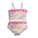 Lipstik - Girls 2 Piece Tankini Bathing Suit, Cream, Pink