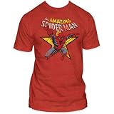 Men's Marvel Comics Spider-man Spiderman Star Fitted Jersey T-shirt