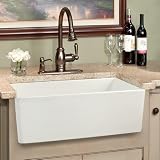 26 Handel Single Bowl Fireclay Farmhouse Kitchen Sink - Biscuit