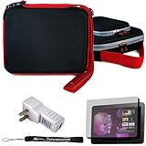 Black w/ Red Trim Ultimate Travel Organizer Hard Nylon Double Cover Carryin ....